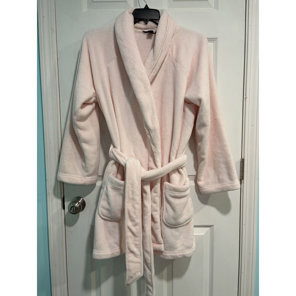 Victoria's Secret Plush Wrap Robe Size L 2pc Set Incl Adore Me PJ Lounge Pants - Picture 2 of 8